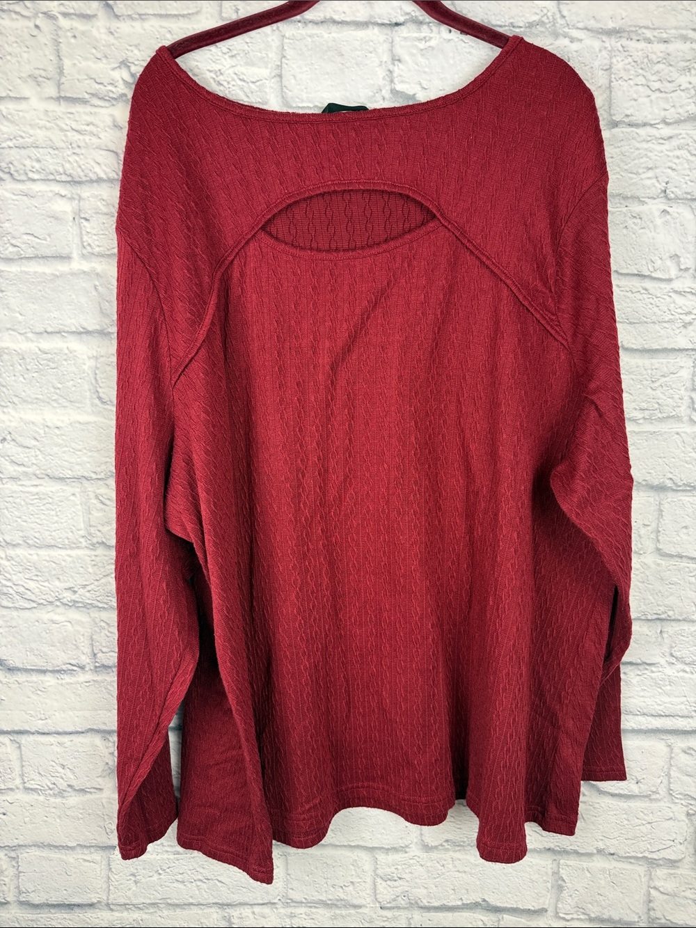 Bloomchic Red Blouse Chest Keyhole Size 26